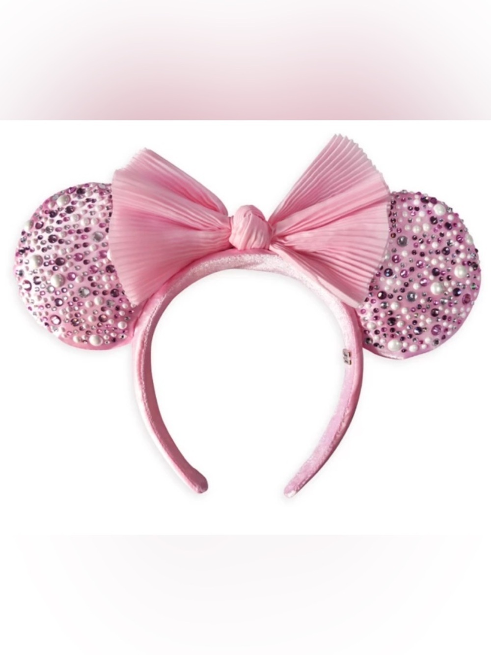 NEW Disney Minnie Mouse Pink Rhinestone Ear Headband Adult BaubleBar